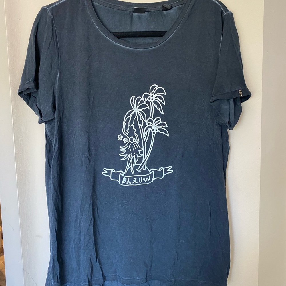Scotch & Soda Blue Graphic T-Shirt